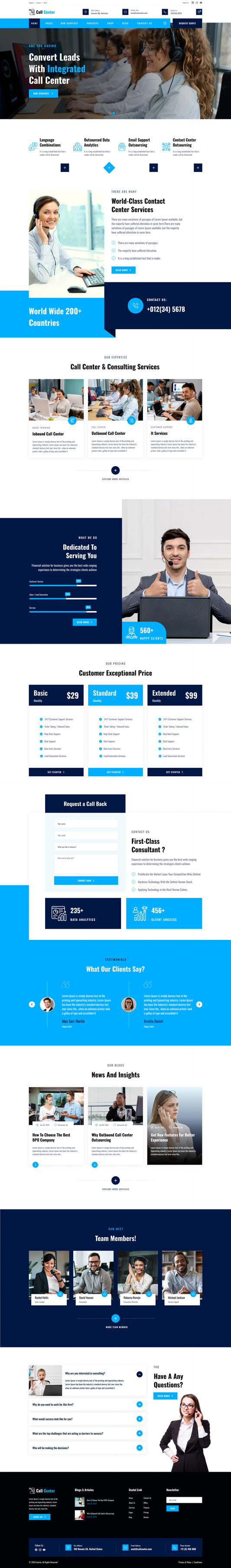 Call Center WordPress Theme