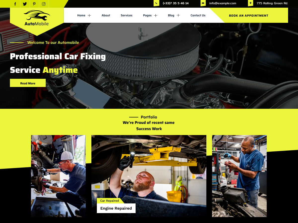 Free Automobile WordPress Theme