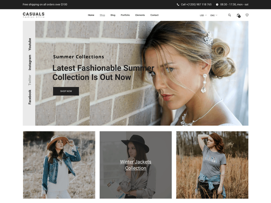 Free Fashion Designer WordPress Theme
