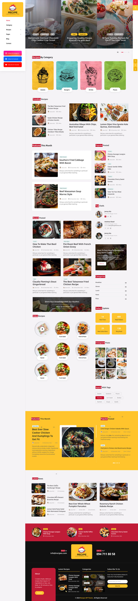 Recipes WordPress Theme