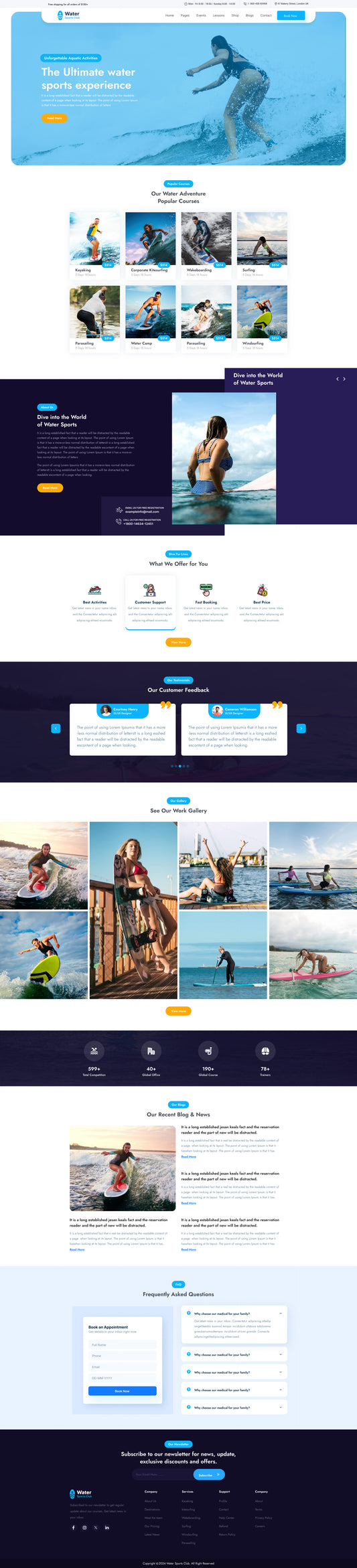 water-sports-rental-wordpress-themes